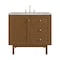 James Martin Vanities Laurent 36" Single Vanity, Honey Oak w/ 3 CM Victorian Silver Silestone Top 545-V36-HNO-3VSL - alternate 1