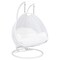 Leisuremod White Wicker Hanging 2 person Egg Swing Chair, White ESCW-57W - alternate 4