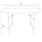 Regency Trestle 6 ft Round Folding Table and 6 Chairs Set, Blow Mold Plastic, Steel Frame, White TBM72RNDWH42WH - alternate 7