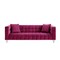 Homeroots 88" Fuchsia Velvet Wood Sofa With Toss Pillows 543976 - alternate 8
