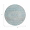 Homeroots 8' Sky Blue And Blush Round Medallion Washable Indoor Outdoor Area Rug 615742 - alternate 6
