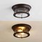 Jonathan Y Lauren 13.25" 2-Light Metal/Glass LED Flush Mount, Oil Rubbed Bronze/Brass Gold JYL7446E - alternate 9