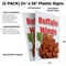 Signmission Buffalo Wings, Plastic Signs Only 24 Inch x 36 Inch, Corrugated Plastic, 2PK CSB-2436-2PACK-Buffalo Wings - alternate 2