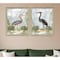 Homeroots Set Of Two Cranes II Silver Framed Print Wall Art, 2PK 416440 - alternate 3