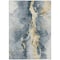Homeroots 3' X 5' Graphite And Gold Abstract Washable Indoor Outdoor Area Rug 618502 - alternate 1