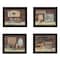 Homeroots Set Of Four Bathroom Collection II 1 Black Framed Print Bathroom Wall Art, 4PK 405631 - alternate 1