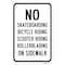 Signmission No Skateboarding Bicycle Riding Scooter Riding Heavy-Gauge Aluminum, 18" x 24", A-1824-24984 A-1824-24984 - alternate 2