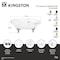 Kingston Brass 72" Cast Iron Oval Double Ended Clawfoot Tub, No Faucet Drillings, White/Brushed Brass VCTDE7232NL7 - alternate 2