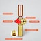 Everflow Replacement Valve W/ Hammer Arrestor 1/2" SWT/MIP Inlet x 3/4" MHT Outlet, Brass, For Hot Water 540TH - alternate 7