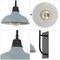 Jonathan Y Stanley 12.25" 1-Light Farmhouse Industrial Iron LED Gooseneck Arm Outdoor Sconce, Matte Silver Blue JYL7614K - alternate 6