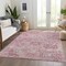 Homeroots 8' X 10' Pink And Gray Damask Washable Indoor Outdoor Area Rug 603782 - alternate 7