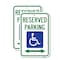 Signmission Reserved Parking With Handicapped Symbol And Arrow, 18'' X 24'' 2 Signs, Heavy Gauge Aluminum, 2PK A-1824-2PACK-24776 - alternate 1