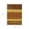 Homeroots 5' X 8' Terra Cotta Gold And Brown Abstract Washable Indoor Outdoor Area Rug 615303 - alternate 8