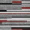 Homeroots 9' X 12' Gray Black And Red Striped Washable Indoor Outdoor Area Rug 613276 - alternate 7