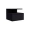 Homeroots 12" Black Wood One Drawer Floating Nightstand 543685 - alternate 4