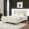 Homeroots Beige Solid Wood King Tufted Upholstered Velvet Bed Frame 544847 - alternate 4