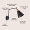 Jonathan Y Rover 7" Classic Industrial Metal Adjustable Arm LED Wall Sconce, Black/Brass Gold JYL7462A - alternate 6