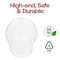 Smarty Had A Party 7.5" Clear w/Silver Vintage Rim Round Disposable Plastic Appetizer/Salad Plates (120 Plates), 120PK 867CS-CASE - alternate 7