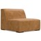 Homeroots 122" Sienna Leather Modular Sofa With Brown Legs 641013 - alternate 4