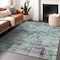 Homeroots 5' X 8' Artichoke Green Charcoal And Purple Striped Washable Indoor Outdoor Area Rug 603510 - alternate 6