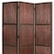 Homeroots 72" Brown Wood Folding Three Panel Screen Room Divider 274880 - alternate 5