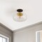 Jonathan Y Marfa 14" 1-Light Modern Farmhouse Schoolhouse Frosted Glass/Metal LED Semi Flush Mount, Oil Rubbed B JYL7517E - alternate 10