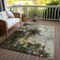 Homeroots 3' X 5' Brown Light Gray And Black Abstract Washable Indoor Outdoor Area Rug 603041 - alternate 4