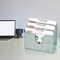Acrimet Horizontal Triple File Folder Holder Organizer (Clear Green Color) 860.3 - alternate 5