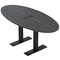 Skutchi Designs 6ft Conference Table With Power Unit | 4 Person Modular Oval Meeting Table | Harmony Series HAR-OVL-36X72-T.BK-WA7949-EBLK - alternate 1