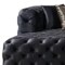 Homeroots Tufted Black Velvet Modular U Shaped Sofa and Chaise Sectional With Toss Pillows 642270 - alternate 4