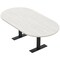 Skutchi Designs 6 Person Conference Table With Power Unit | 7' Racetrack Table | Harmony Series HAR-RAC-48X84-T.BK-WA7976-NA - alternate 1