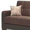 Homeroots 87" Brown Microfiber And Faux Leather Sleeper Sofa And Toss Pillows 607172 - alternate 6