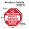 Signmission No Trespassing Private Property No, 10 inch X 10 inch, Vinyl Decal, 2PK OC-D-2PACK-10-91 - alternate 4