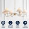 Jonathan Y Phoebe 41.5" 6-Light Grand French Country Farmhouse Adjustable Swooping Arm Candle-Style Metal LED C JYL7624E - alternate 9