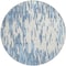 Homeroots 8' Denim Blue And Ivory Round Abstract Washable Indoor Outdoor Area Rug 612649 - alternate 6