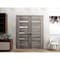 Sartodoors Solid French Double Doors 36 x 80in, Quadro 4445 Nebraska Grey W/ Frosted Glass QUADRO4445DD-NEB-36 - alternate 1