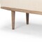 Homeroots 56in Beige and Brown Cotton and Solid Wood Upholstered Bench 606738 - alternate 5
