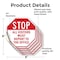 Signmission Stop All Visitors Must Report to Th, 6 inch X 6 inch, Vinyl Decal, 5PK OC-D-5PACK-6-246 - alternate 4