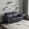 Homeroots 71in Navy Blue And Silver Genuine Leather Loveseat 329691 - alternate 3