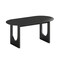 Homeroots 67" Black Solid Wood Double Pedestal Base Oval Dining Table 712158 - alternate 1
