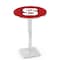 Holland Bar Stool Co 36" Chrome North Carolina State Pub Table, 36" dia. Top L217C3636NCarSt - alternate 1