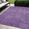 Homeroots 5' X 8' Purple Eggplant And Gray Patchwork Washable Indoor Outdoor Area Rug 581606 - alternate 1