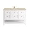 James Martin Vanities Breckenridge 48" Single Vanity, Bright White, w/ 3 CM Tajnar Eclos Top w/FreePower Wireless Charger 330-V48-BW-FTJR - alternate 1