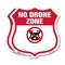 Signmission No Drone Shield Sign No Drone Zone From, 6 inch X 6 inch, Plastic Sign, 2PK SHI-P-2PACK-6-392 - alternate 1