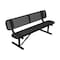 Leisure Craft 6' Standard Bench With Back, Perforated Metal, Portable, Black B6WBP-PERF-BLACK - alternate 1