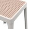 Leisuremod Tresse Stackable Plastic Square Dining Stool with Wicker Seat, White TS12W - alternate 4