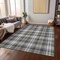 Homeroots 9' X 12' Charcoal Ivory And Gold Plaid Washable Indoor Outdoor Area Rug 597103 - alternate 6