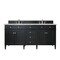 James Martin Vanities 72" D Vanity, Black Onyx w/Victorian Silver Top w/FreePower Wireless Charger 650-V72-BKO-FVSL - alternate 1