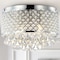 Jonathan Y Evelyn 14.7" 3-Light Crystal Drops/Metal LED Flush Mount, Chrome JYL6145A - alternate 9