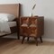 Homeroots 24" Chestnut Solid Wood Carved Geometric Two Drawer Nightstand 722529 - alternate 4